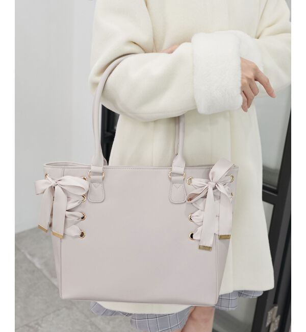 MAJESTICLEGON「サイドレースアップトート」|トートバッグ|