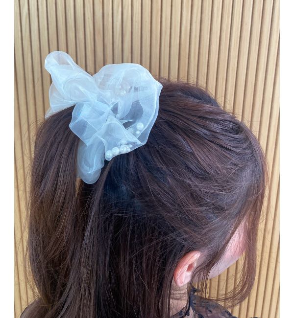  「パールラッピングシュシュ」|ヘアゴム・シュシュ|