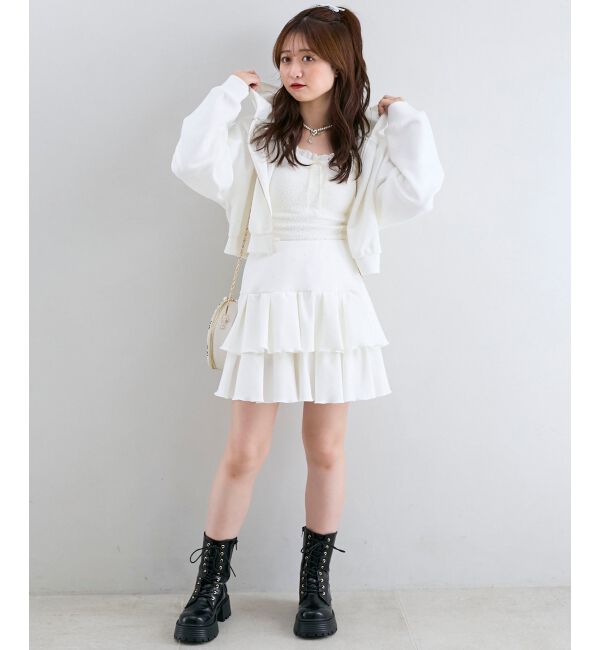  「&infin;キラキララインストーンショートパーカー」|パーカー|