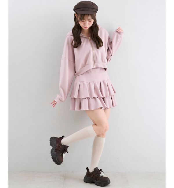  「&infin;キラキララインストーンショートパーカー」|パーカー|