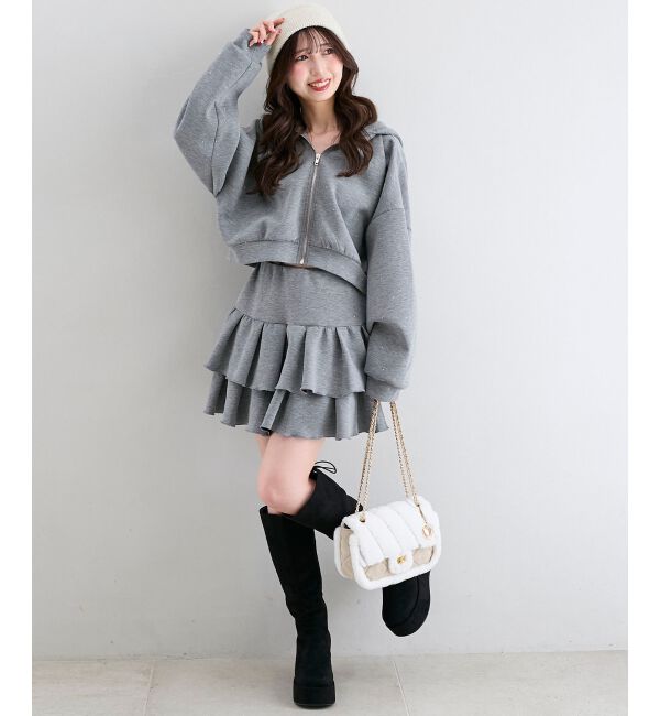  「&infin;キラキララインストーンショートパーカー」|パーカー|