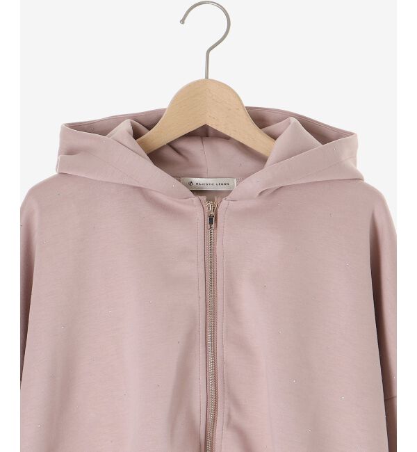  「&infin;キラキララインストーンショートパーカー」|パーカー|