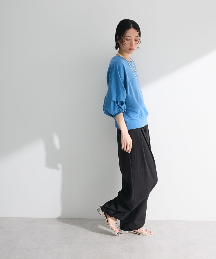 Green Parks「2WAY7分袖タック裾ZIPプルオーバー」|Tシャツ・カットソー|