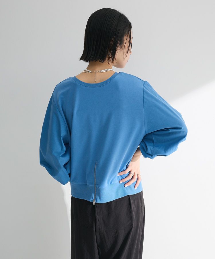 Green Parks「2WAY7分袖タック裾ZIPプルオーバー」|Tシャツ・カットソー|