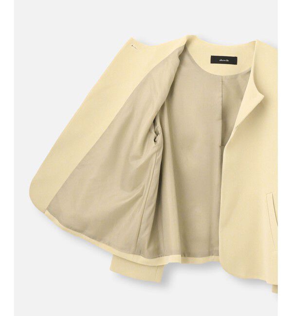 allureville「ダブルクロスクルーネックAラインジャケット」|その他|