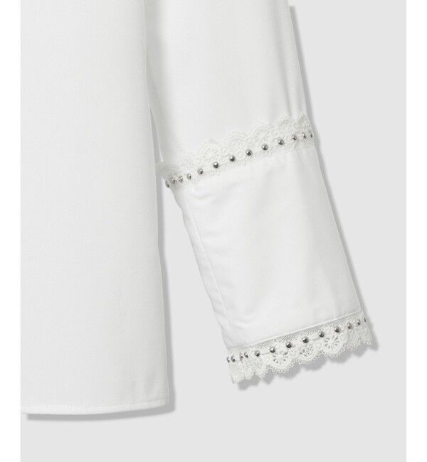 LOULOU WILLOUGHBY「【LOULOU WILLOUGHBY】レーストリミングシャツ」|シャツ・ブラウス|