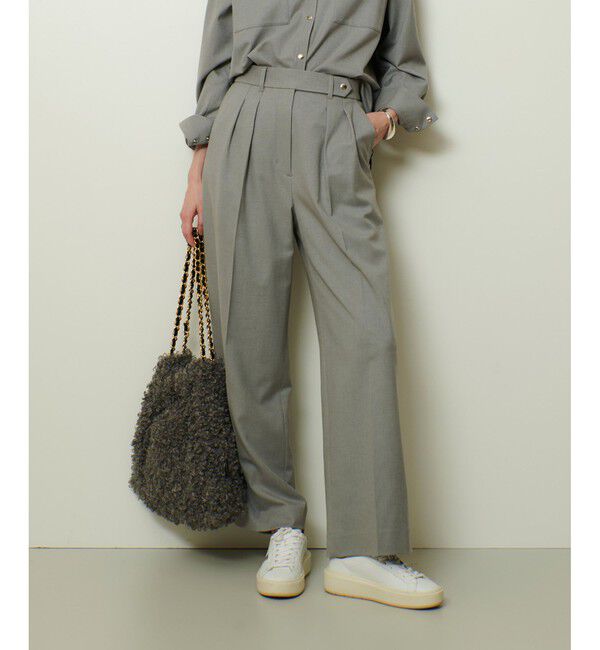 allureville「サキソニードットベルトパンツ」|スラックス|