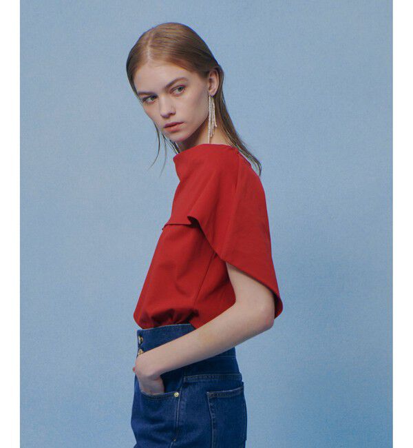 LOULOU WILLOUGHBY「【LOULOU WILLOUGHBY】ケープデコルテトップス」|Tシャツ・カットソー|