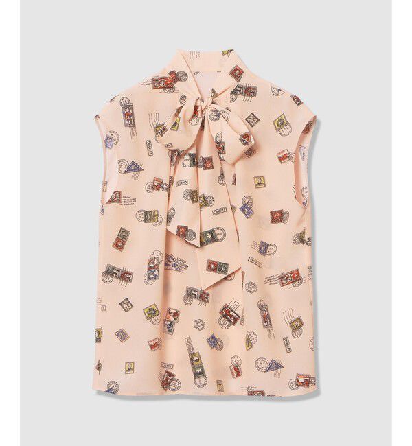 LOULOU WILLOUGHBY「WEB 一部店舗限定【LOULOU WILLOUGHBY】レタープリントリボンブラウス」|シャツ・ブラウス|