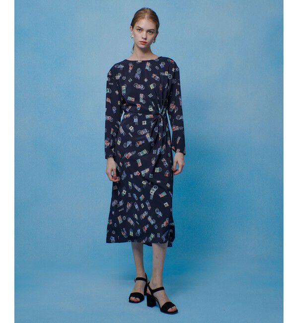 LOULOU WILLOUGHBY「【LOULOU WILLOUGHBY】レタープリントワンピース」|ワンピース|