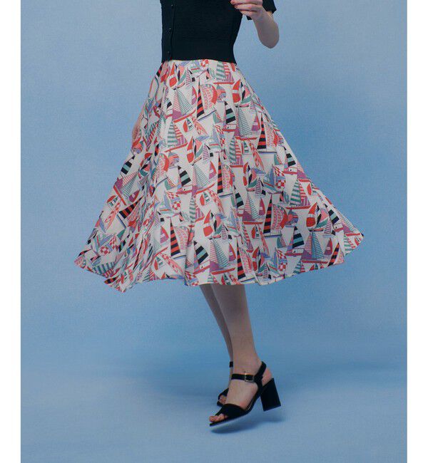 LOULOU WILLOUGHBY「【LOULOU WILLOUGHBY】RATTI マリーナプリントフレアスカート」|スカート|