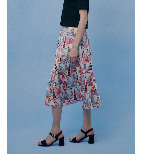 LOULOU WILLOUGHBY「【LOULOU WILLOUGHBY】RATTI マリーナプリントフレアスカート」|スカート|