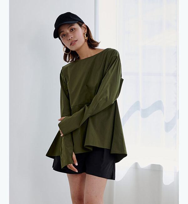 ur's「ペプラムデザイントップス/ラッシュガード」|プルオーバー|