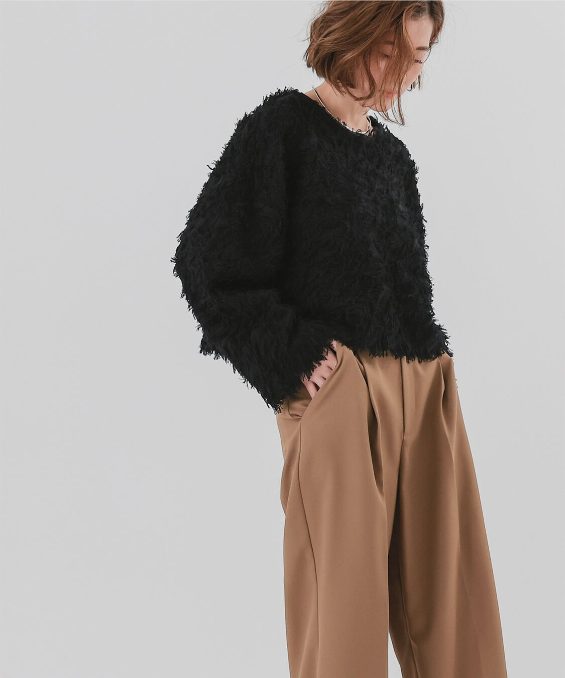 ur's「フリンジクロップドニット」|ニット・セーター|