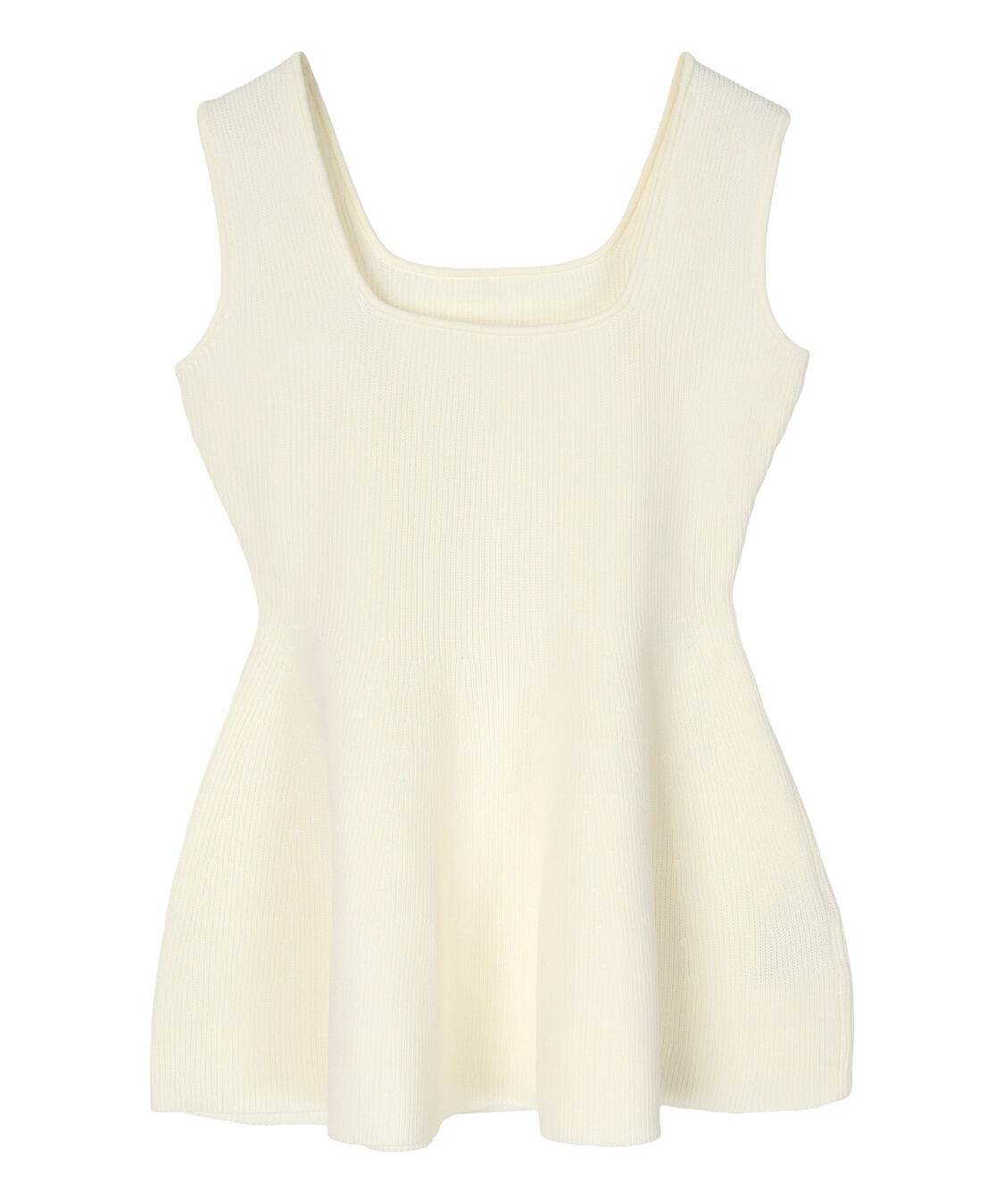 ur's「前後2wayスポンディッシュスクエアネックペプラムニット」|ニット・セーター|