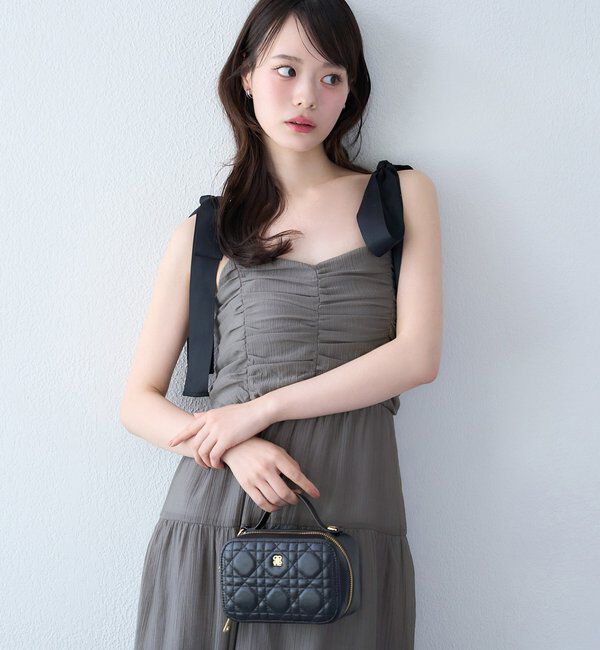  「背中あきティアードキャミワンピ」|ワンピース|