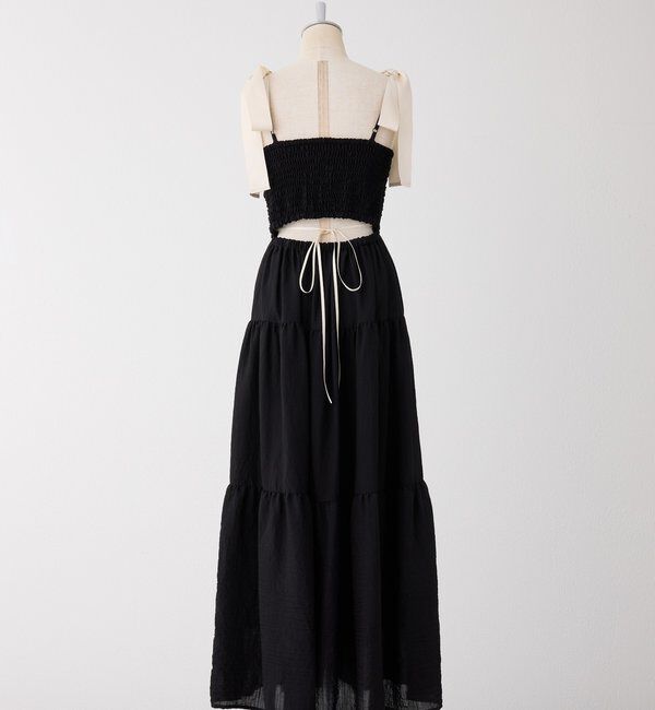  「背中あきティアードキャミワンピ」|ワンピース|