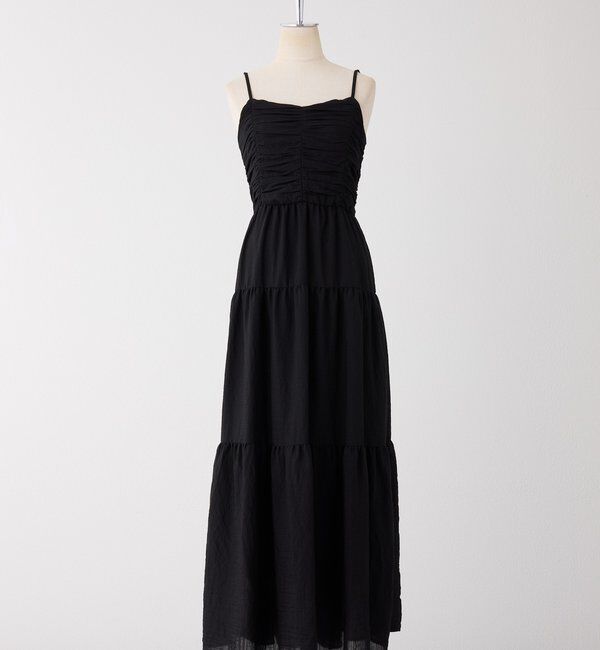  「背中あきティアードキャミワンピ」|ワンピース|