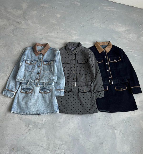  「襟ファー配色ジャケット」|ダウンベスト・ベスト|