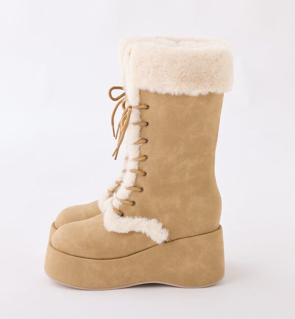  「マイナス３キロレースアップムートンブーツ」|その他|