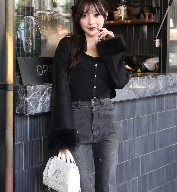  「美脚ラインストーンデニムパンツ」|その他|