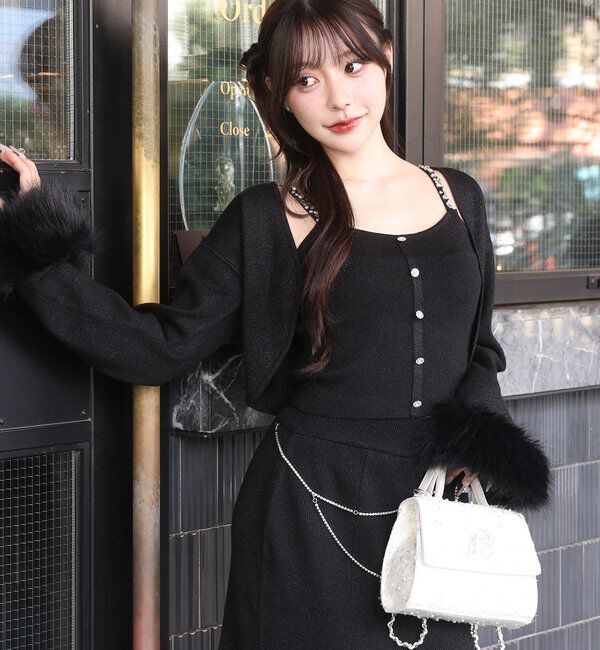  「スリット入りニットスカート」|スカート|