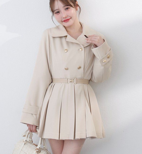  「ウエストベルトプリーツミニトレンチ」|その他|