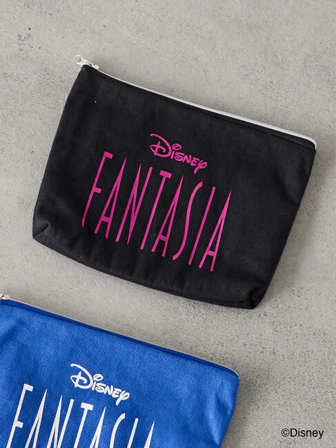 Lugnoncure「【Disney】FANTASIA/ロゴプリントポーチ」|その他|ブラック