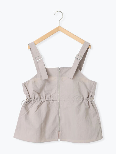 Samansa Mos2 blue「フロントジップドロストビスチェ」|シャツ・ブラウス|