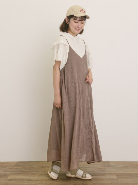 Samansa Mos2「ボイルキャミワンピース」|ワンピース|モカ