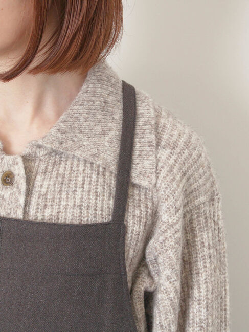 Samansa Mos2「襟付ニットカーディガン」|カーディガン|