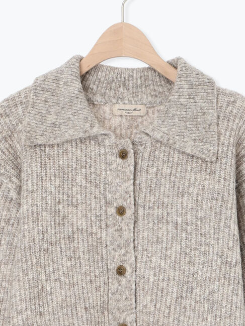 Samansa Mos2「襟付ニットカーディガン」|カーディガン|