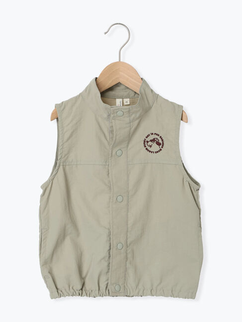 Samansa Mos2 Lagom「【撥水】ナイロンベスト(セットアップ)」|ダウンベスト・ベスト|カーキ