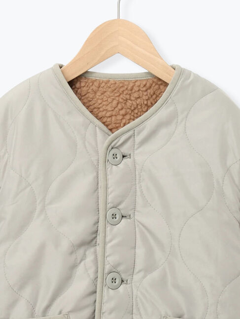 Samansa Mos2 Lagom「【撥水】キルト&times;ボアリバーシブルブルゾン」|ブルゾン・スタジャン|