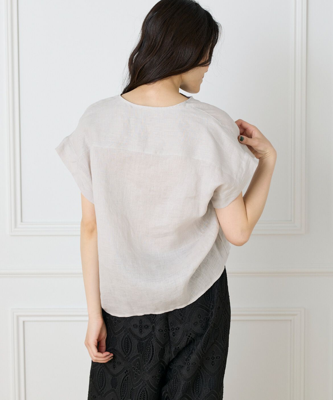 INED「リネンスキッパーブラウス」|シャツ・ブラウス|