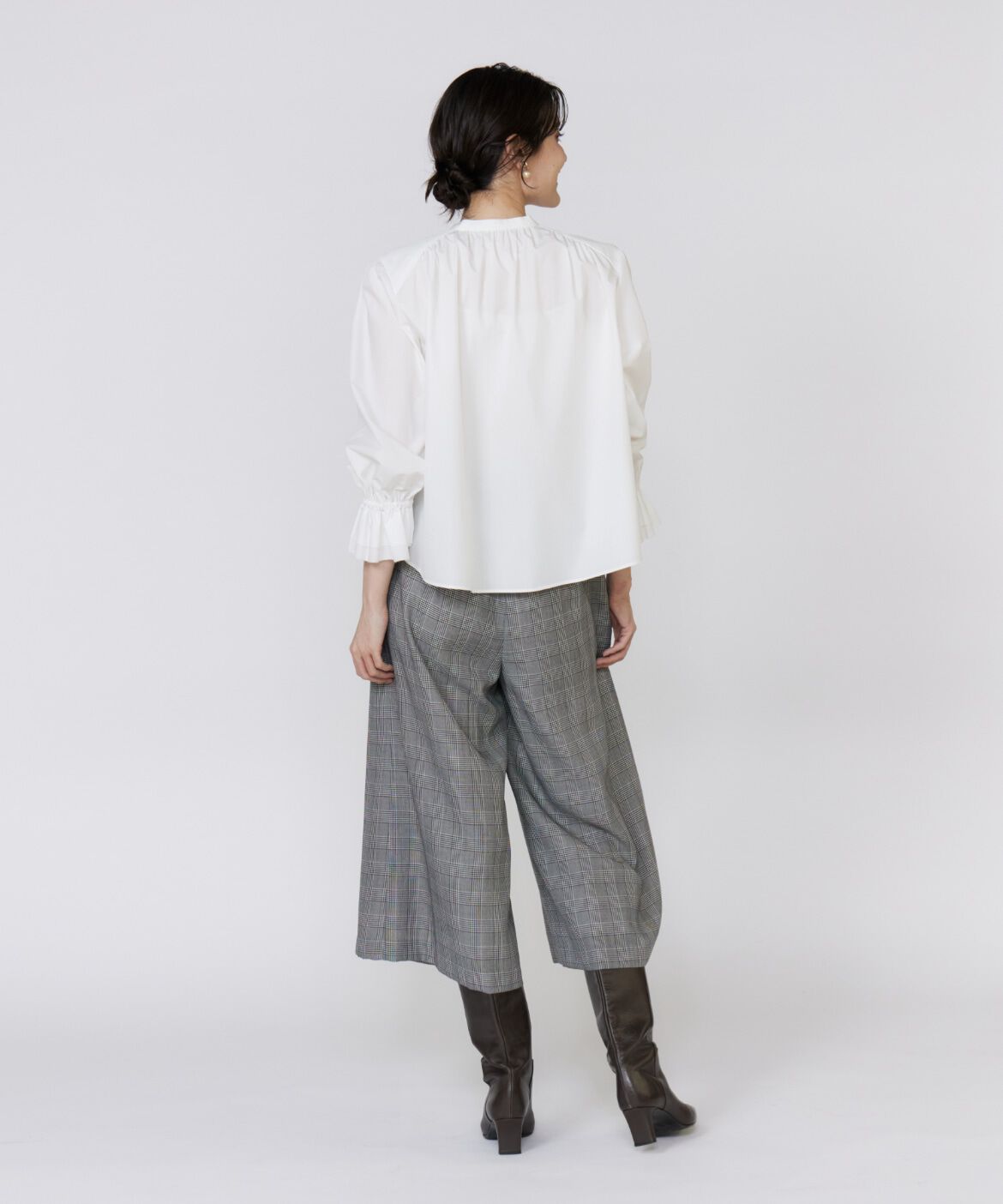 Maglie le cassetto「配色フリルショート丈ブラウス」|シャツ・ブラウス|