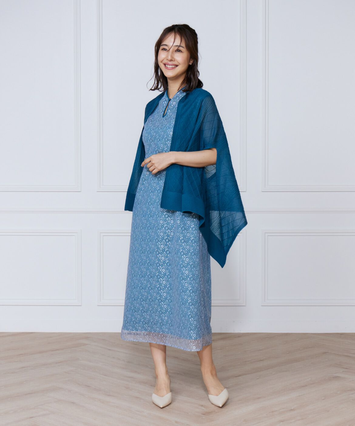 ef-de Black「小花柄配色レースワンピース」|ワンピース|