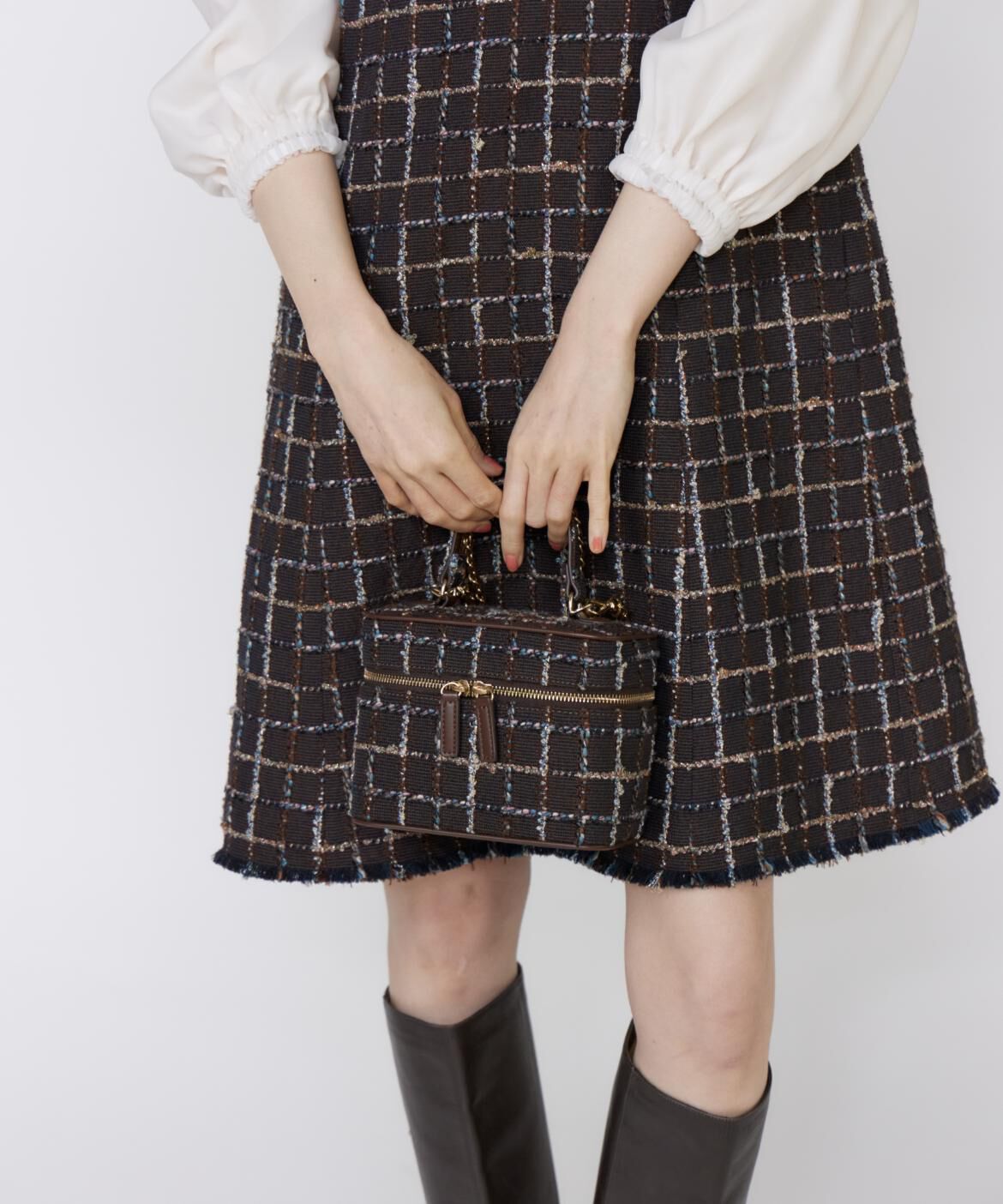 Maglie le cassetto「《M Maglie le cassetto》LINTONツイードバニティバッグ」|ハンドバッグ|