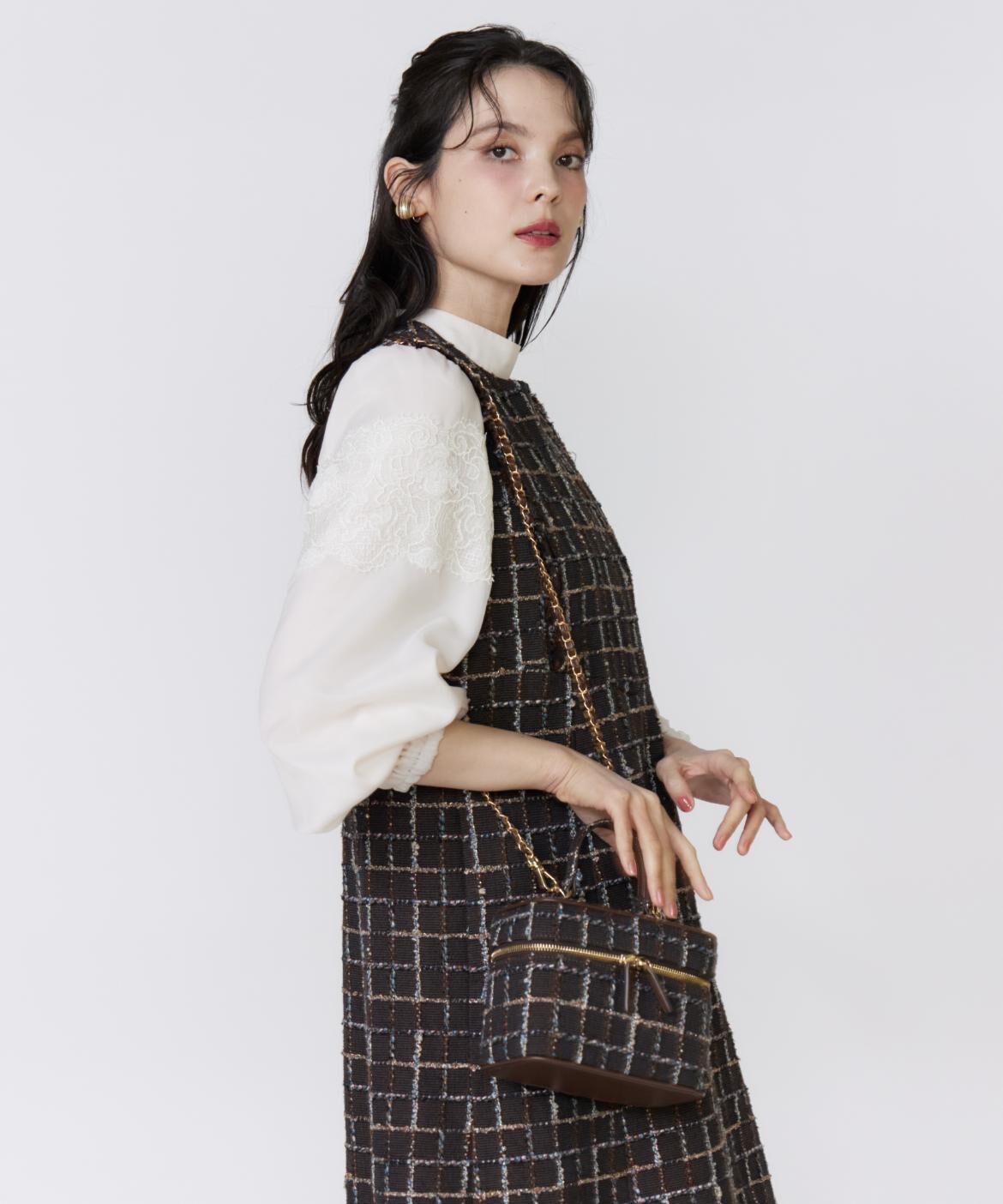 Maglie le cassetto「《M Maglie le cassetto》LINTONツイードバニティバッグ」|ハンドバッグ|