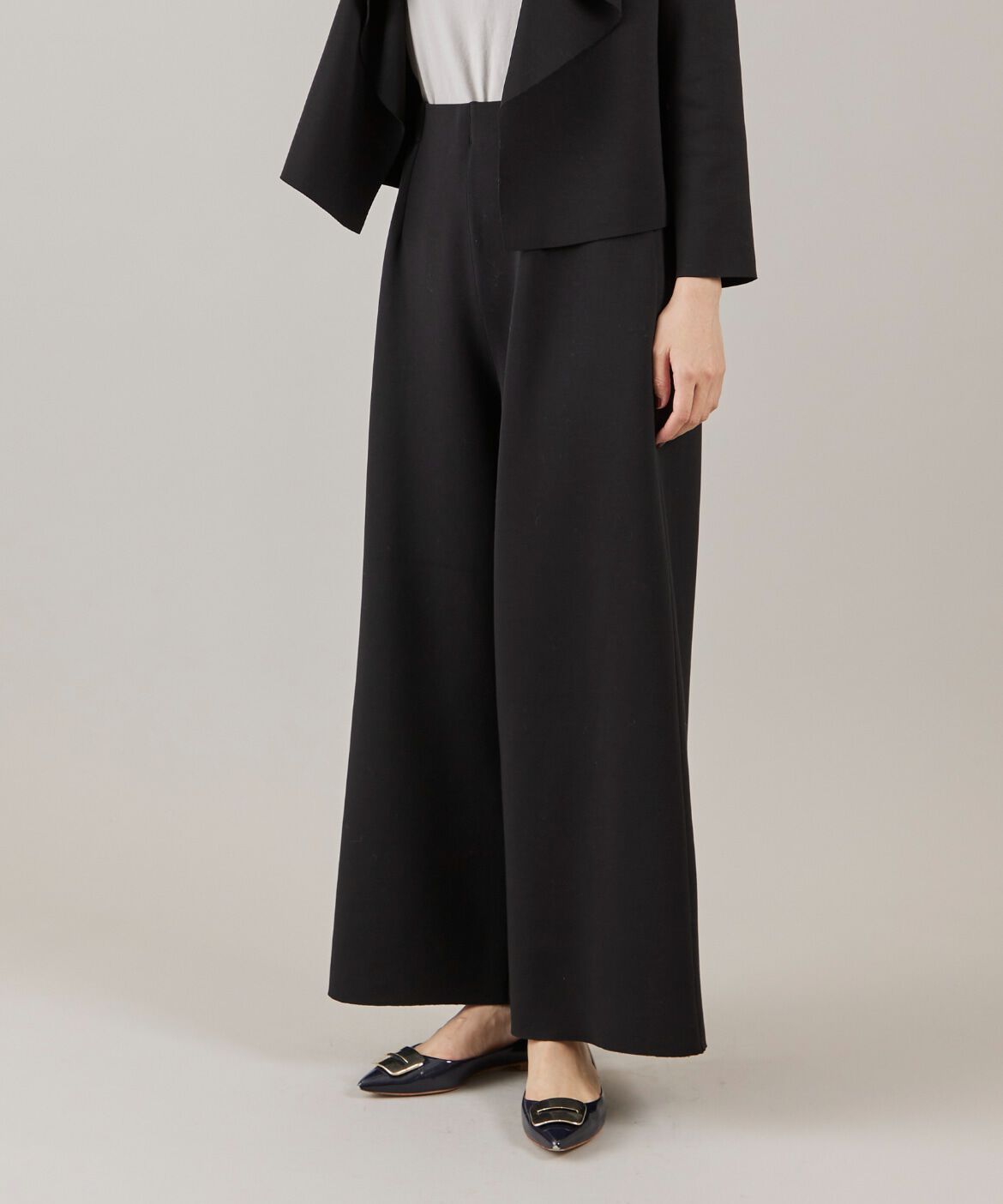 ef-de Black「ダンボールニットワイドパンツ」|その他|ブラック