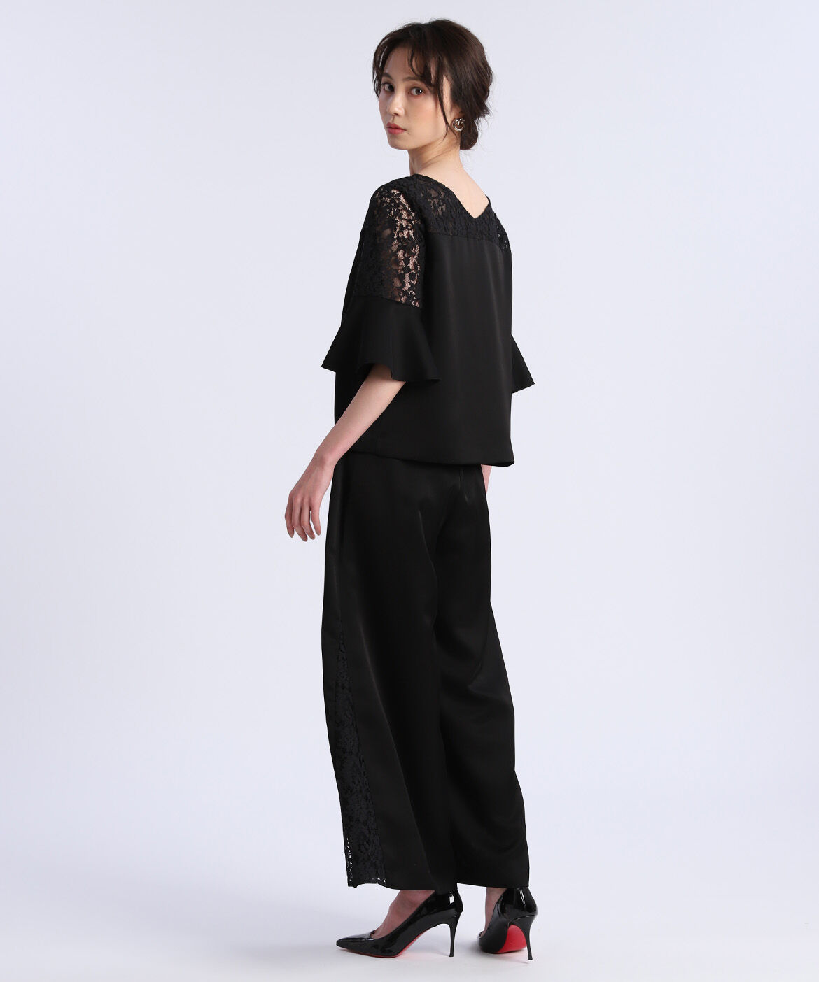 Maglie le cassetto「《M Maglie le cassetto》レースドッキングブラウス」|シャツ・ブラウス|