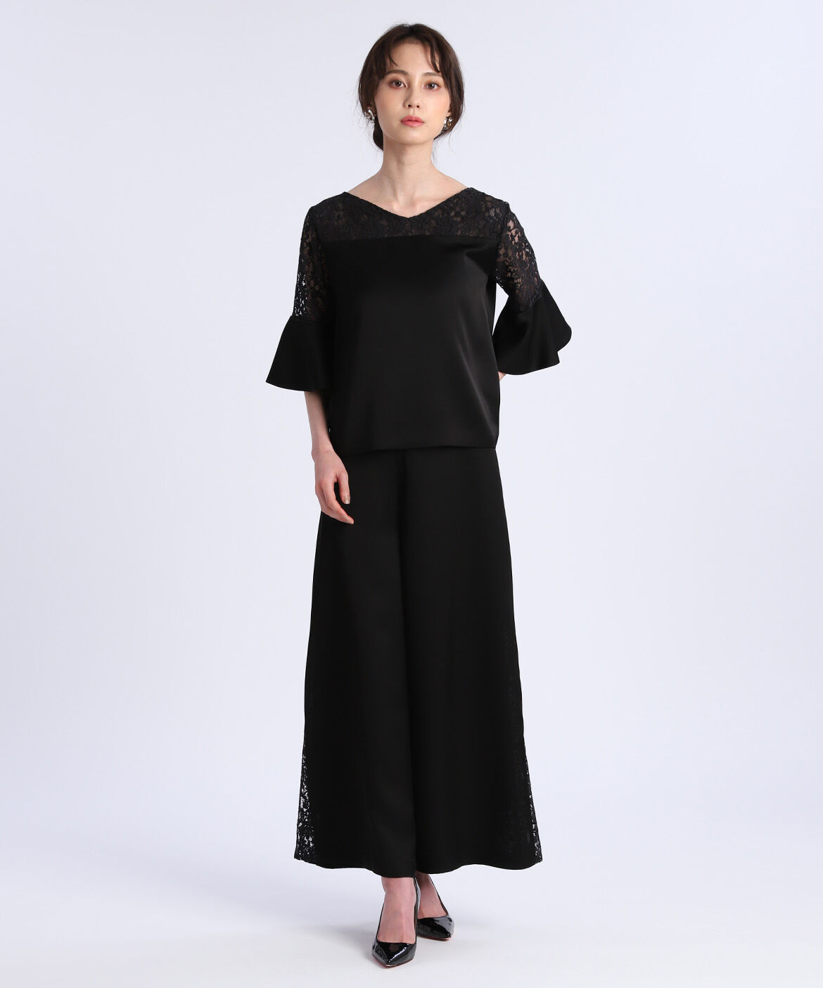 Maglie le cassetto「《M Maglie le cassetto》レースドッキングブラウス」|シャツ・ブラウス|