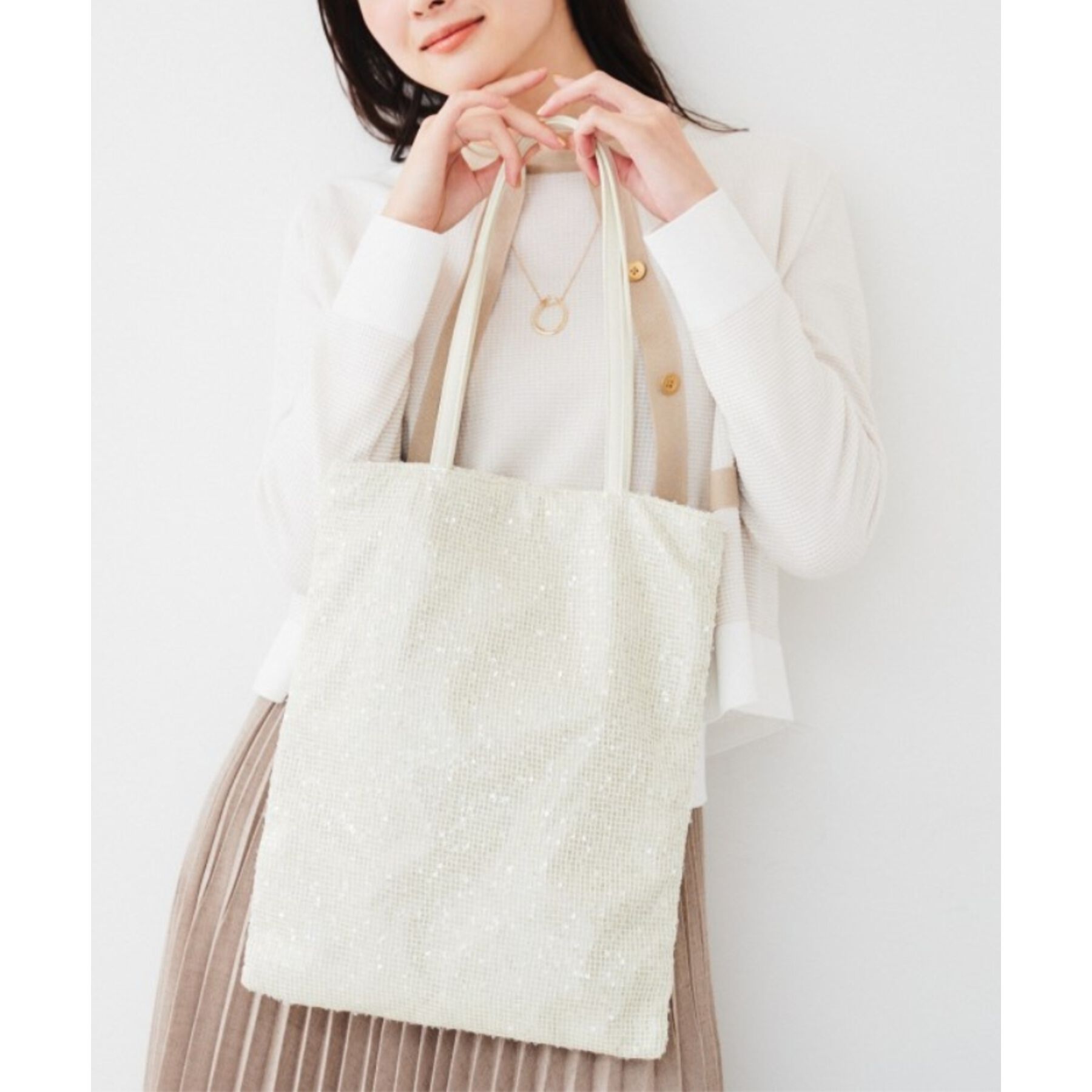 UNTITLED「スパンコールメッシュトート」|トートバッグ|