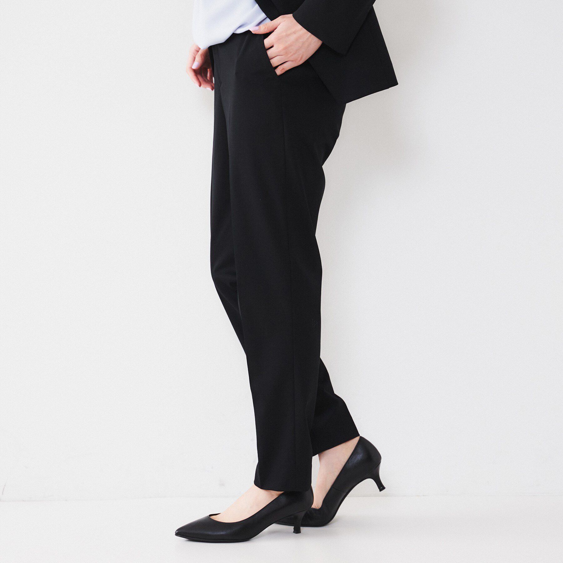 UNTITLED「【通勤スーツ】コットン混ジャージ テーパードパンツ」|その他|