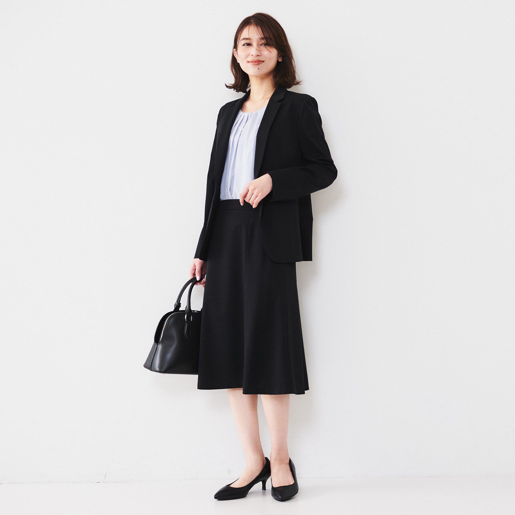 UNTITLED「【通勤スーツ】コットン混ジャージ マーメイドスカート」|スカート|