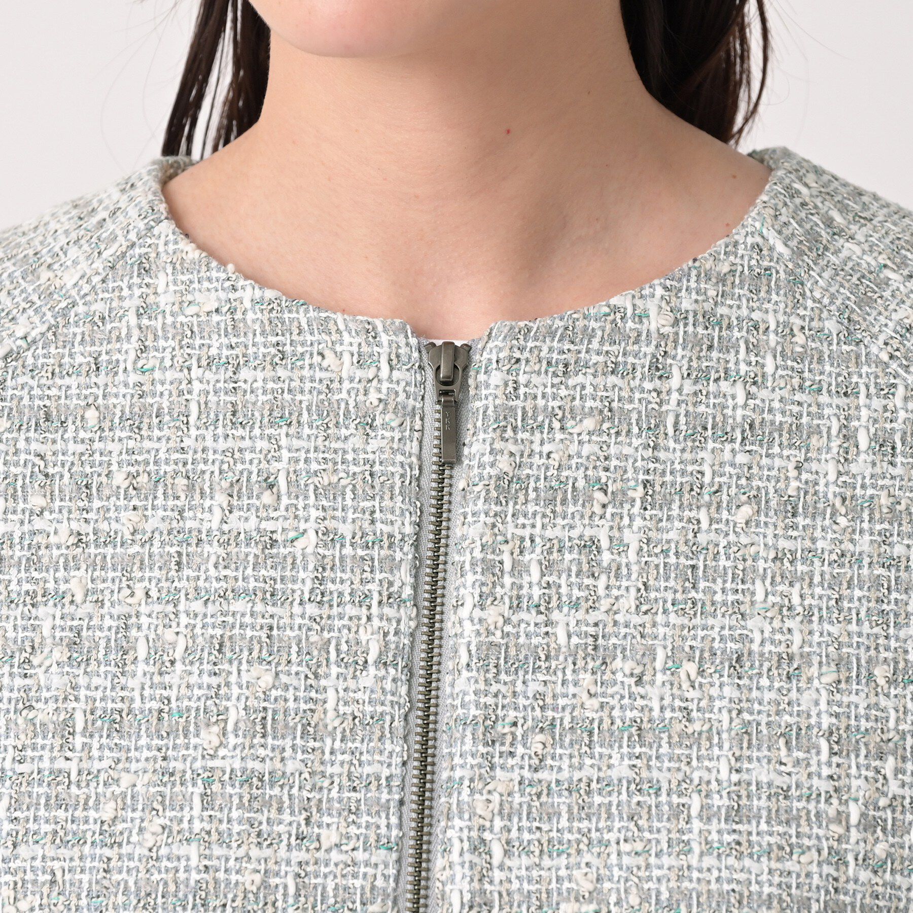 UNTITLED「ツイードジップジャケット」|ブルゾン・スタジャン|