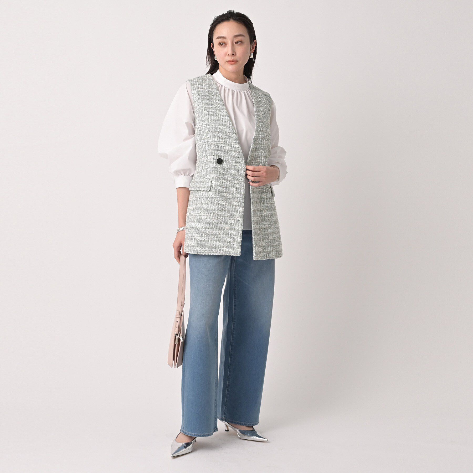 UNTITLED「ツイードカラーレスジレ」|ブルゾン・スタジャン|