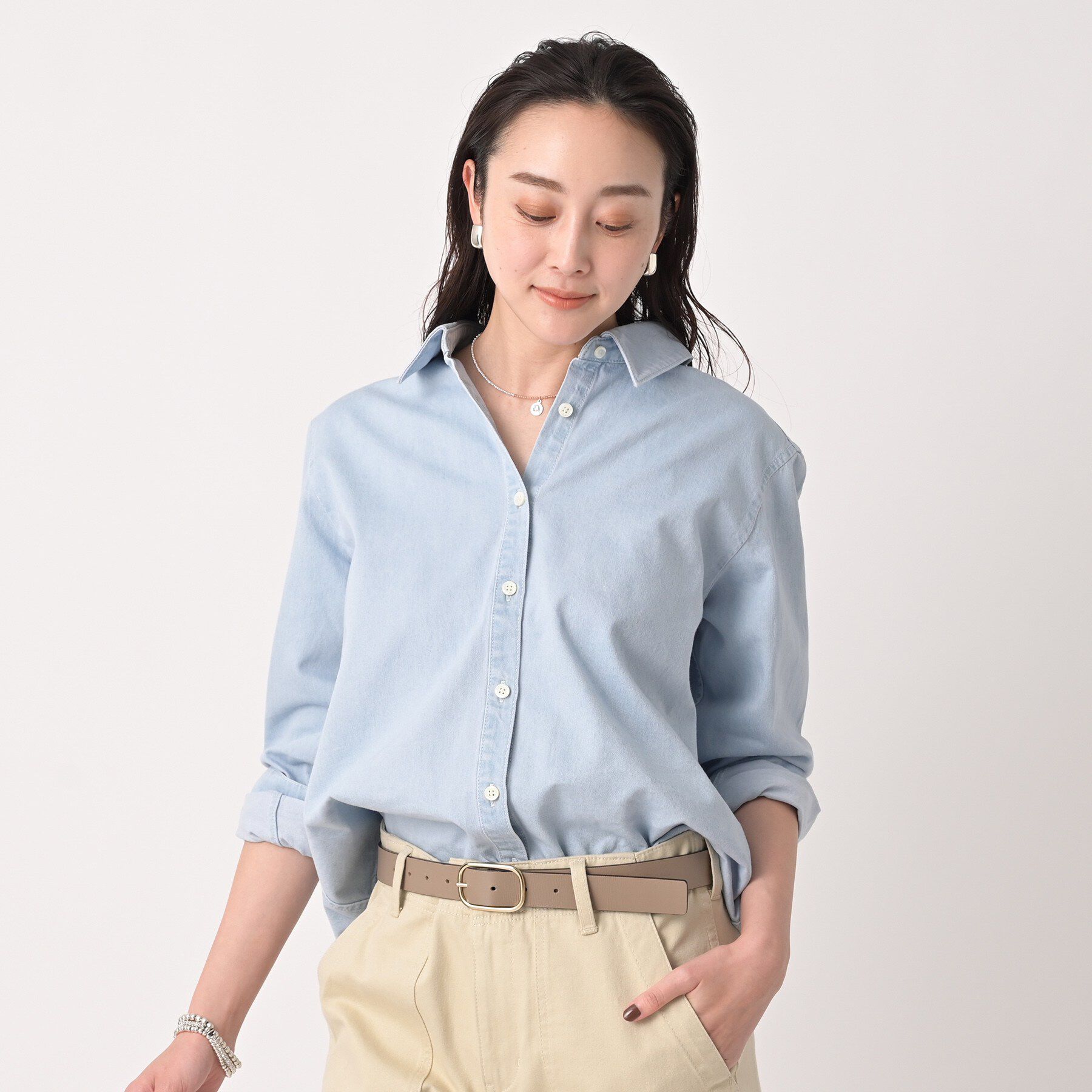 UNTITLED「ライトウェイトデニムブラウス」|シャツ・ブラウス|