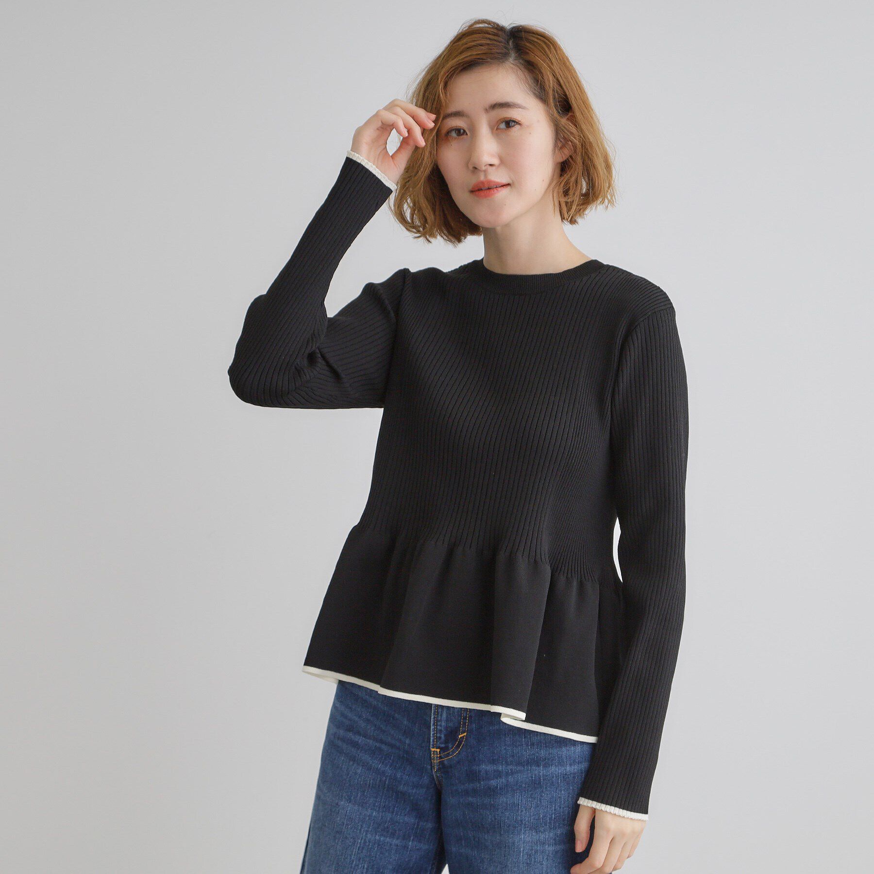 grove「前後2WAYペプラムカーディガン」|ニット・セーター|