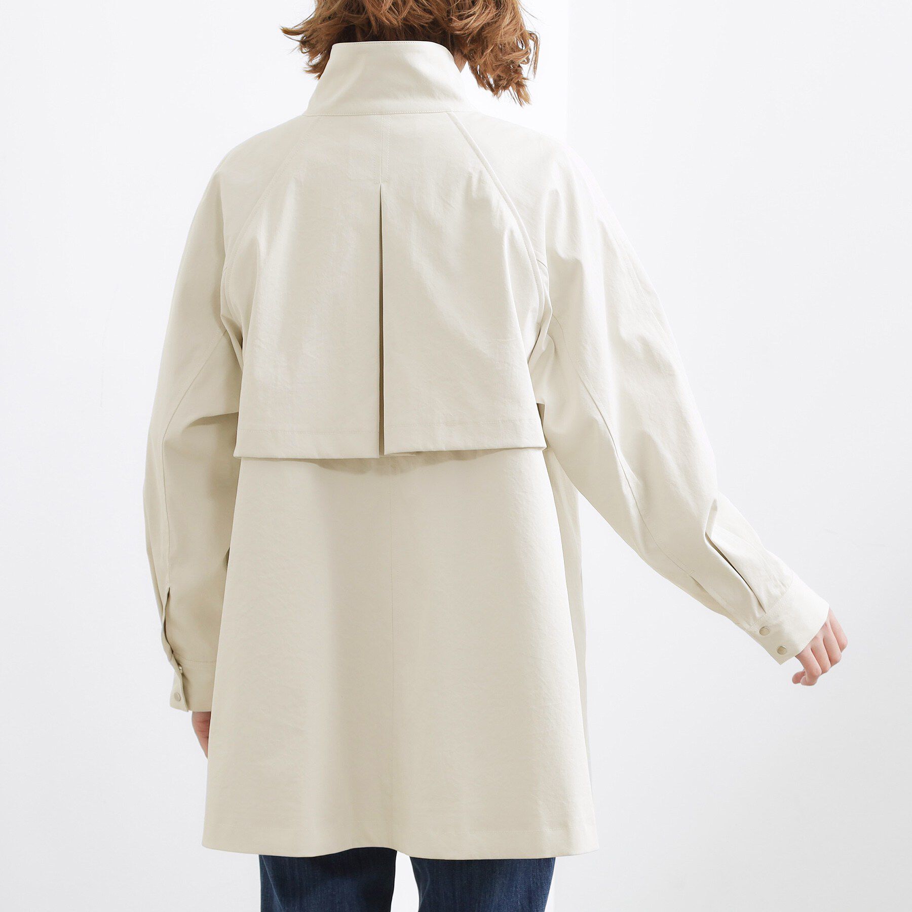 grove「【撥水／シルエット2WAY】羽織るだけでサマになる、スタンドネックテントラインコート」|その他|